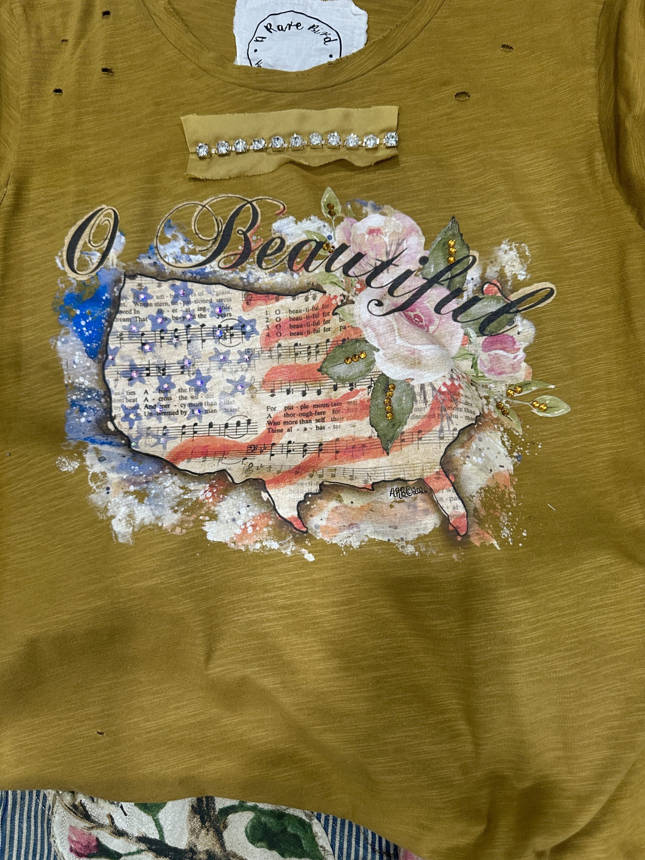O Beautiful USA Tattered Tee image 3