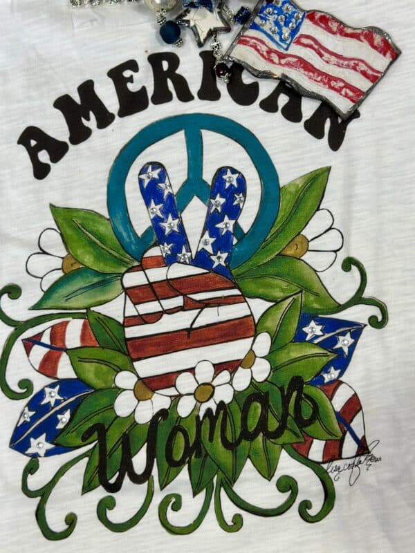 "PEACE OUT AMERICAN WOMAN" SHIRT Bundle - Image 2