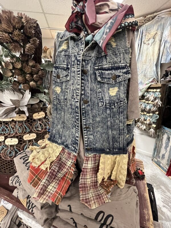 Denim Rag Vest - Image 2