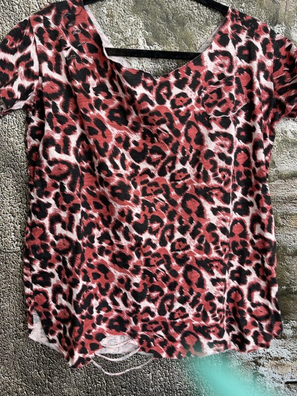 Cranberry Leopard Rip shirt - Image 2