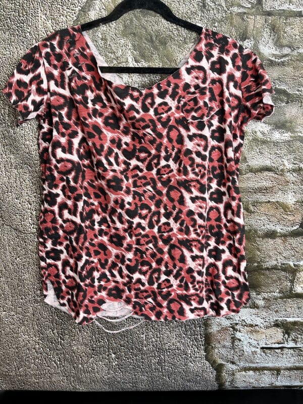 Cranberry Leopard Rip shirt