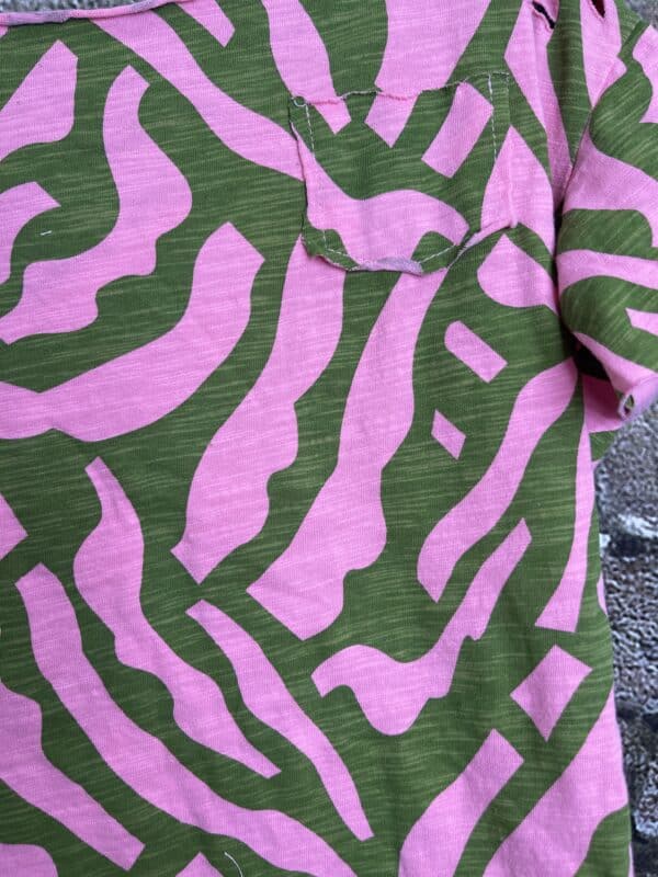 Pink and Olive Animal Rip Shirt - Image 3