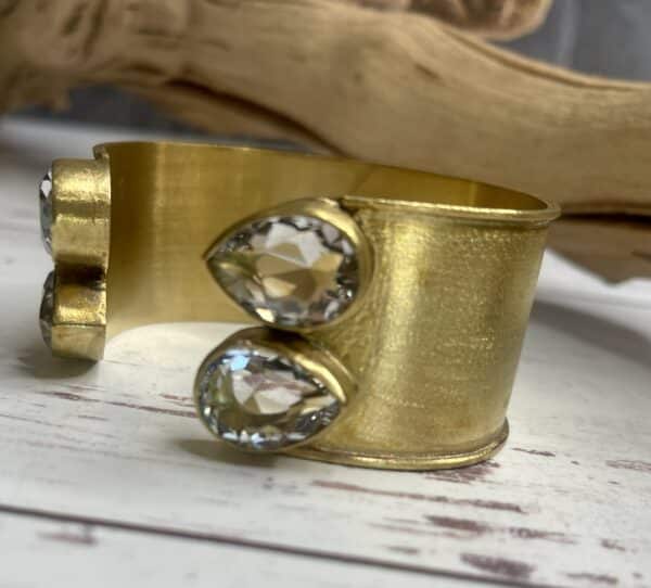 Golden Egyptian Crystal Cuff - Image 3