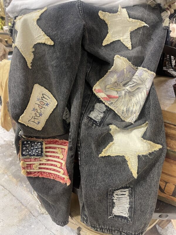 U.S.A. Distressed Black Jeans - Image 2