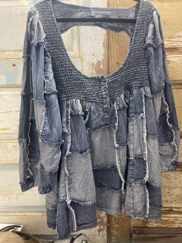 Patch Denim Keyhole Shirt Bundle - Image 3