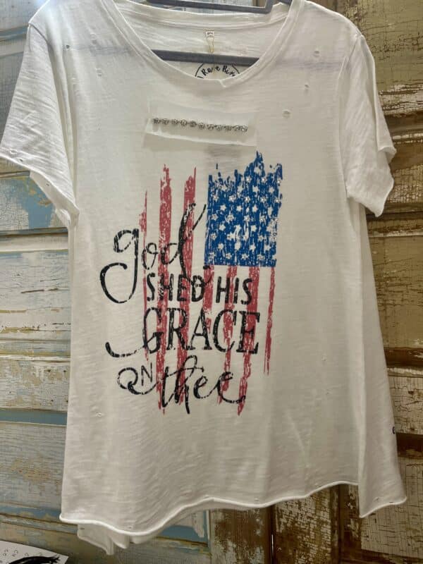 God Shed His Grace on Thee Tattered Tee - Image 2