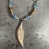 Hand Carved Bone Feather Necklace