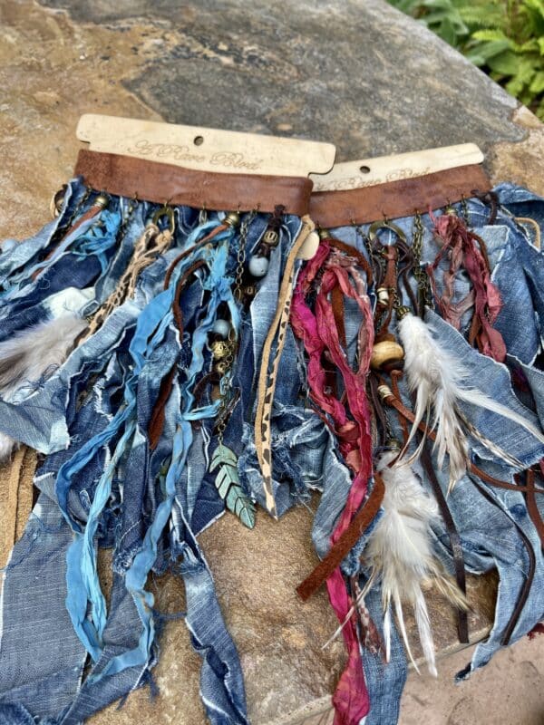 Denim Fringe Choker - Image 4