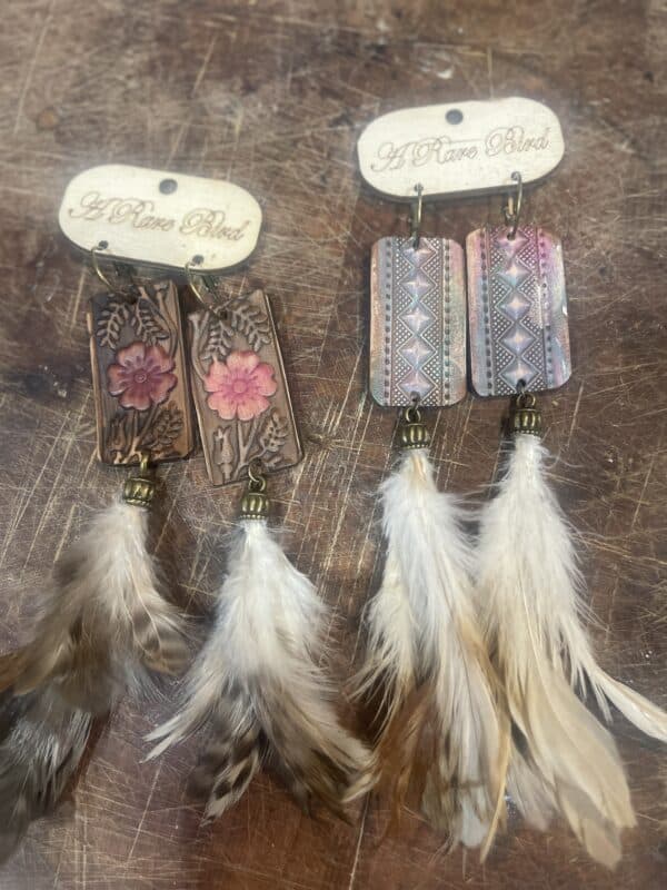 Tooled Feather Earring Bundle