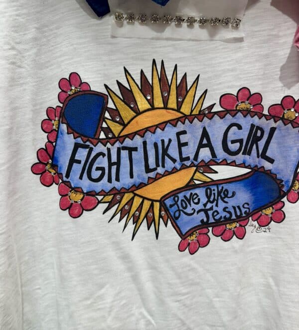 "Fight Like a Girl" Tattered Tee - Image 3