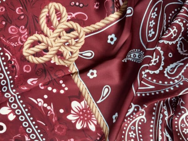 Rusty Red Rope Bandana Wild Rag - Image 2