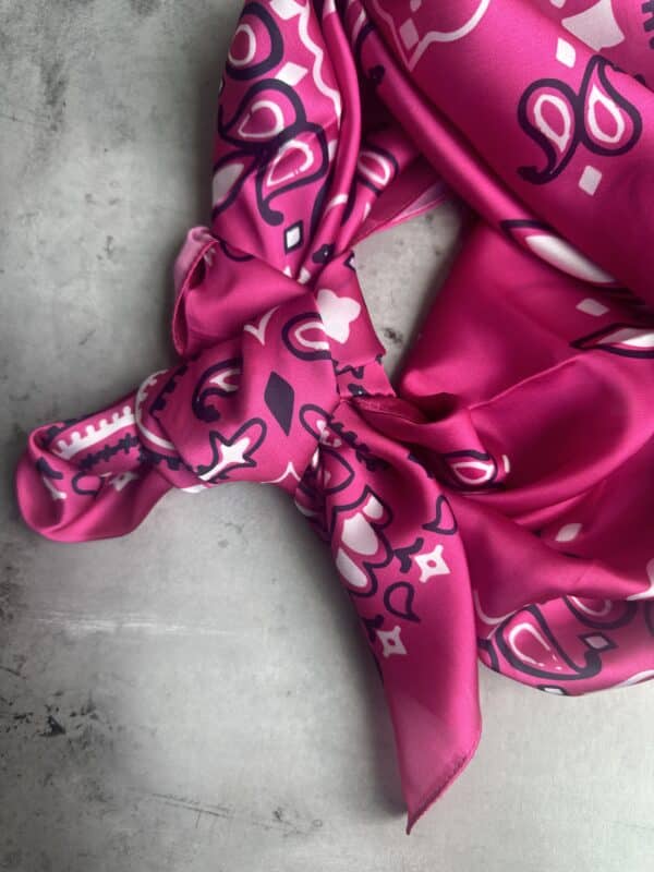 Magenta Bandana Wild Rag - Image 2