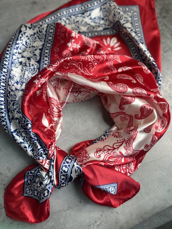 Red White and Blue Bandana Wild Rag - Image 2