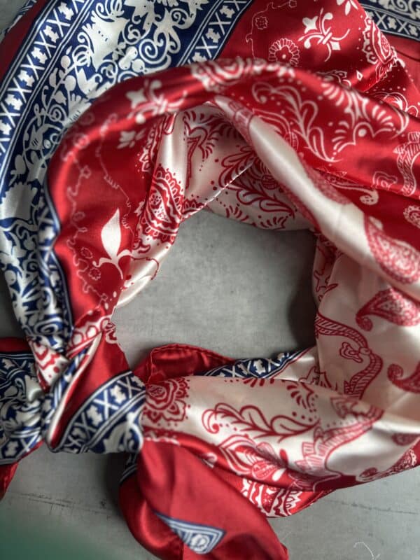 Red White and Blue Bandana Wild Rag - Image 4