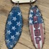 Trump Leather Feather Earrings - Image 3