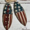 Trump Leather Feather Earrings - Image 2
