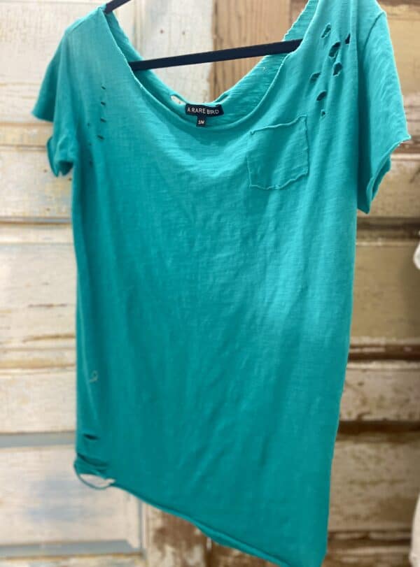 Teal Rip Tattered Shirt - Image 3