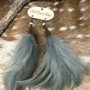 Feather Your Nest Sage Earrings