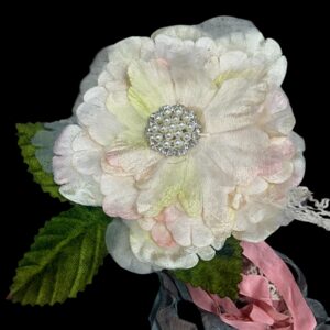 Vintage Soft Silk Peony Pin