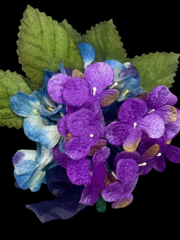 Vintage Silk Violets Galore Pin