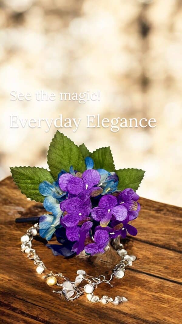 Vintage Silk Violets Galore Pin - Image 4