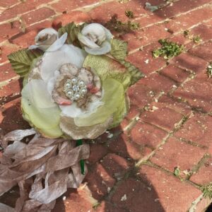 Vintaged Silk Cabbage Rose Pin