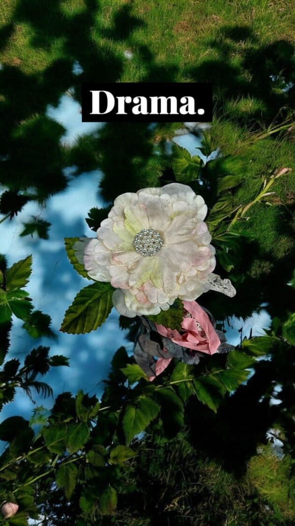 Vintage Soft Silk Peony Pin - Image 3