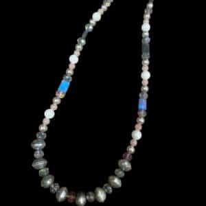 Pearls, Tibetan, and Crystal Necklace