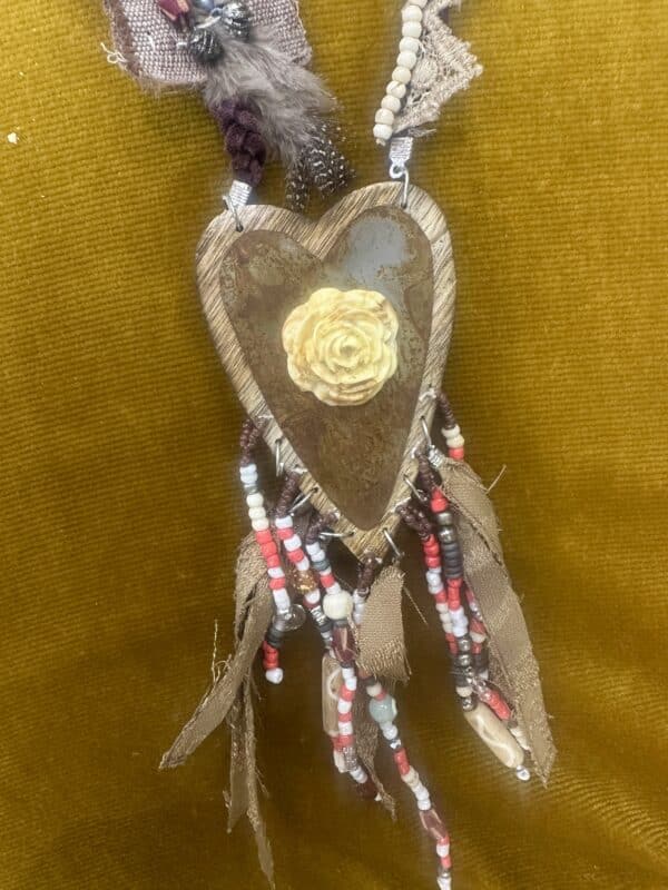 Wooden and Roses Aztec Necklace - Image 2