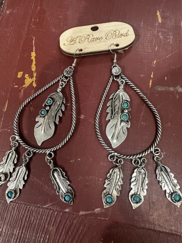 Indian Navajo Silver Earrings - Image 2
