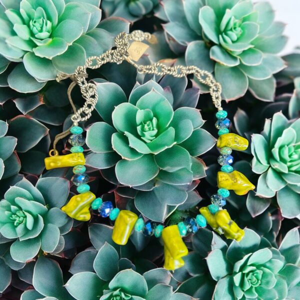 Avocado Corral and Turquoise Necklace - Image 3