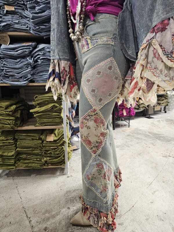 Preorder Hand Stitched Hanky Jeans - Image 2