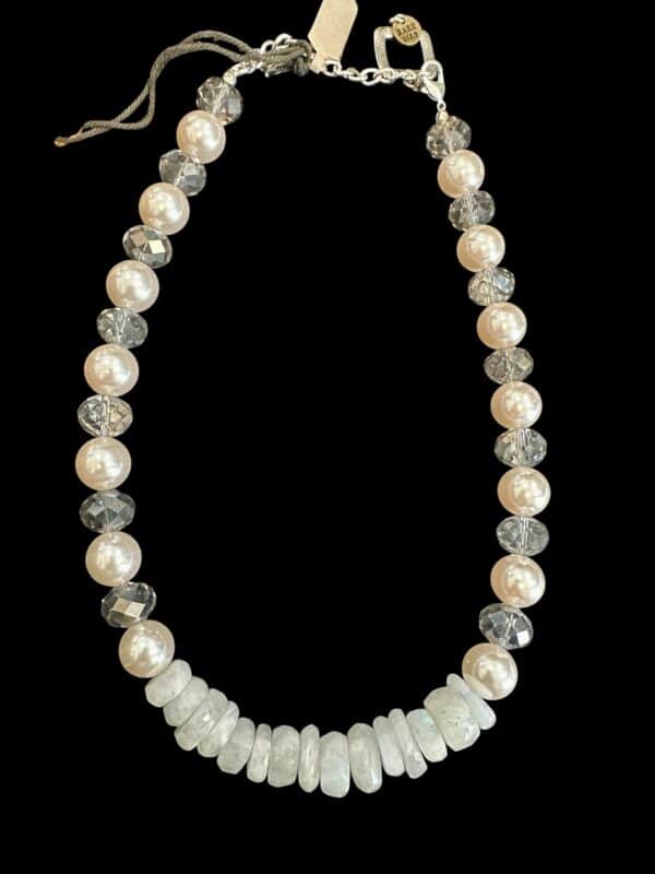 Pearls and Opal Citrine Necklace - Image 2