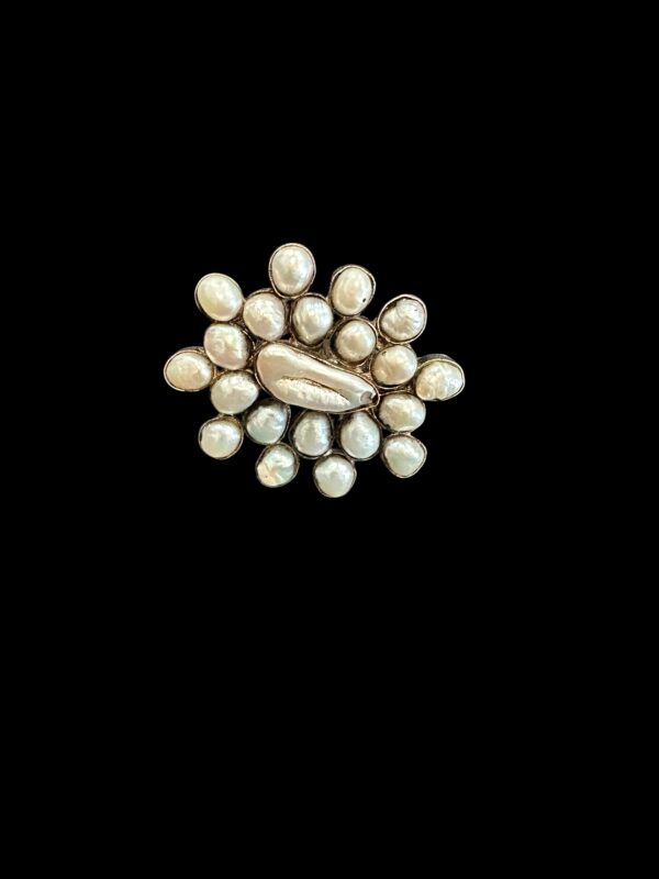 Baroque Pearl Adjustable Ring - Image 2