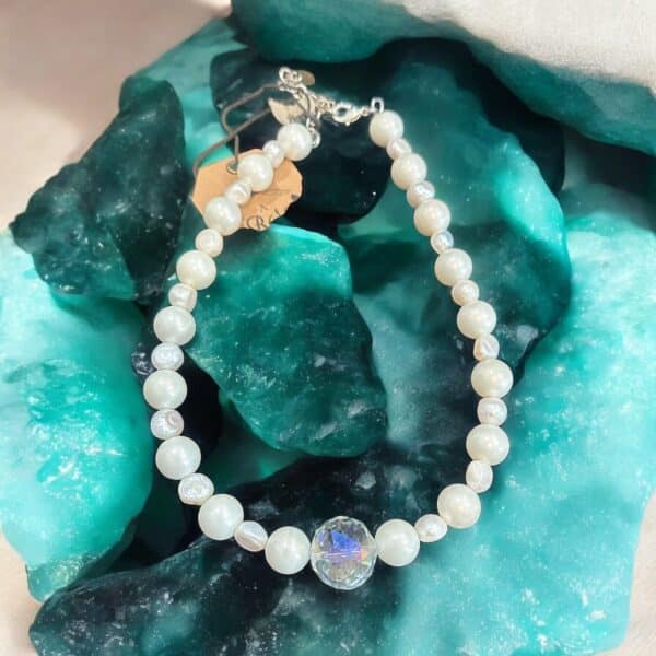 Pearls with Large Center Crystal Ball - Image 3