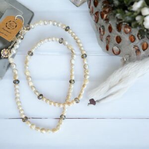Double wrap Multi Pearl Necklace