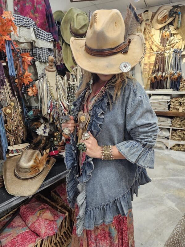 Denim One size Ruffle Shirt Bundle