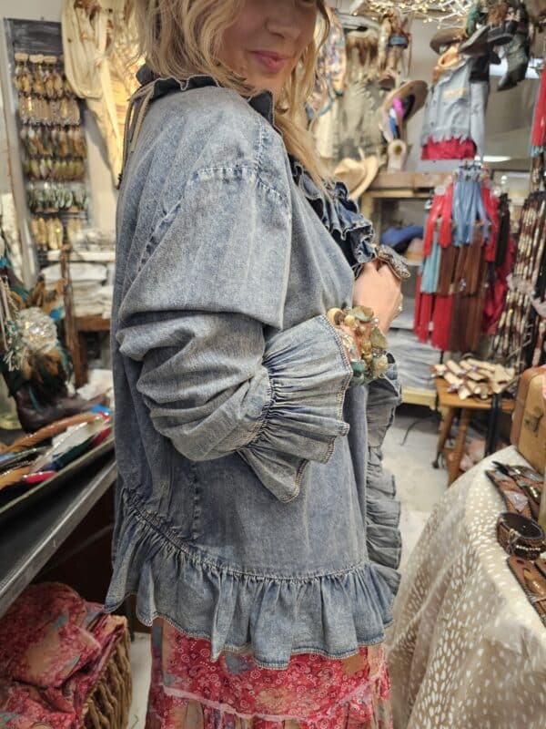 Denim One size Ruffle Shirt Bundle - Image 2