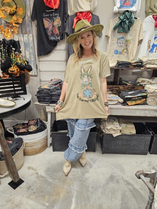 Hee Haw and Hallelujah Tattered Shirt - Image 2