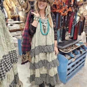 Hand Stitched Check Dress Bundle