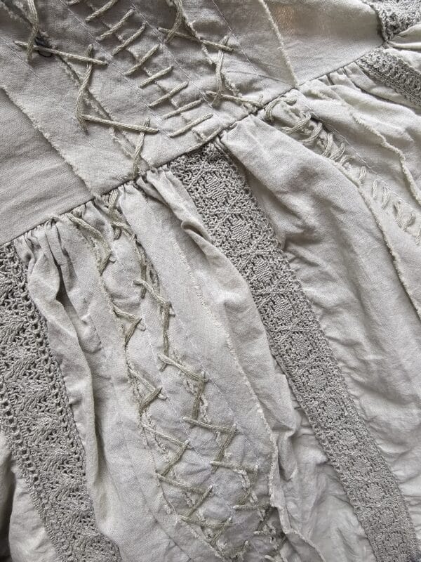 Hand Stitched Check Dress - Image 5