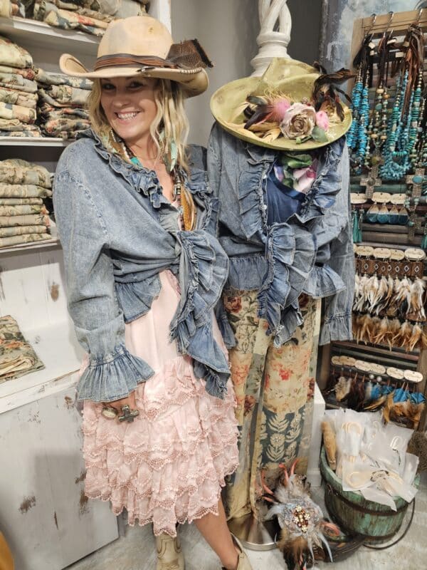 Denim One size Ruffle Shirt Bundle - Image 4