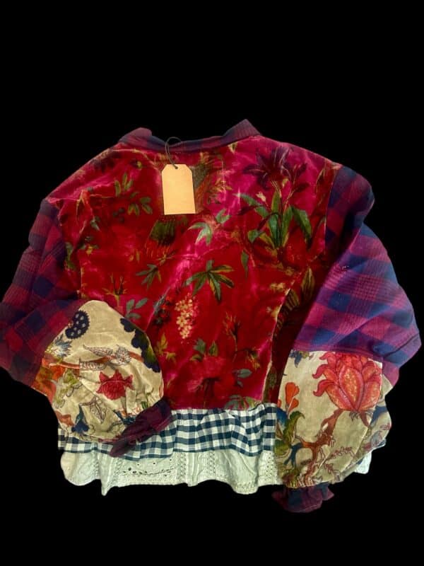 Velvet Check Ruffle Jacket - Image 3