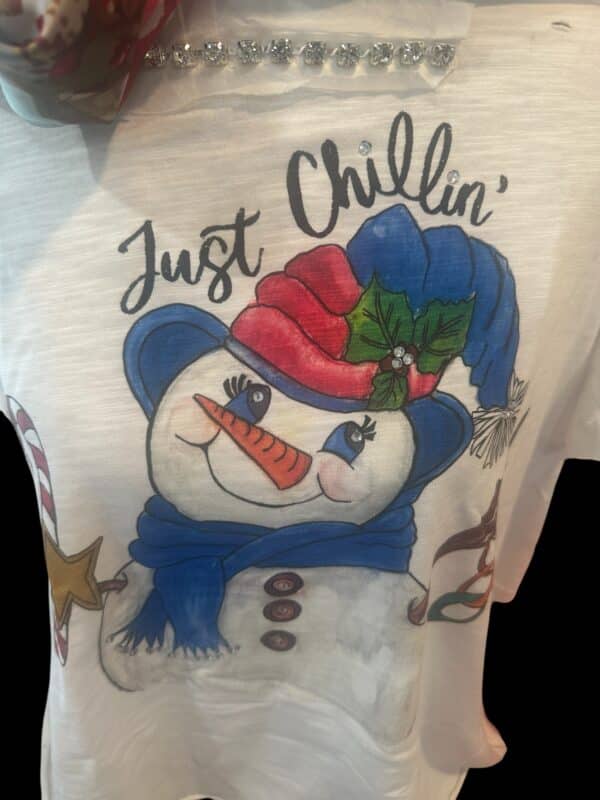 Just Chillin' Snowman Tattered Shirt Bundle - Image 5