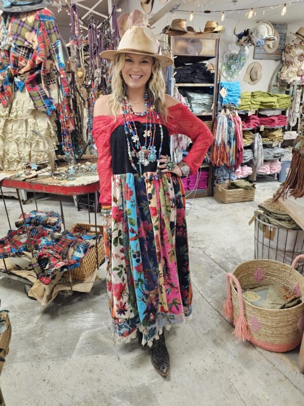 Velvet Patchwork Convertible Skirt/Dress - Image 2