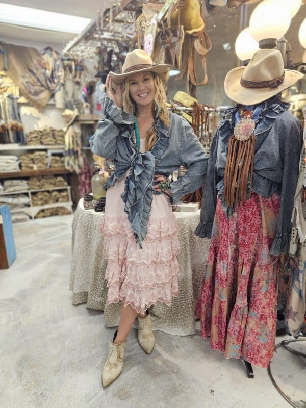 Pink Distressed Ruffle Slip Dress Bundle - Image 3