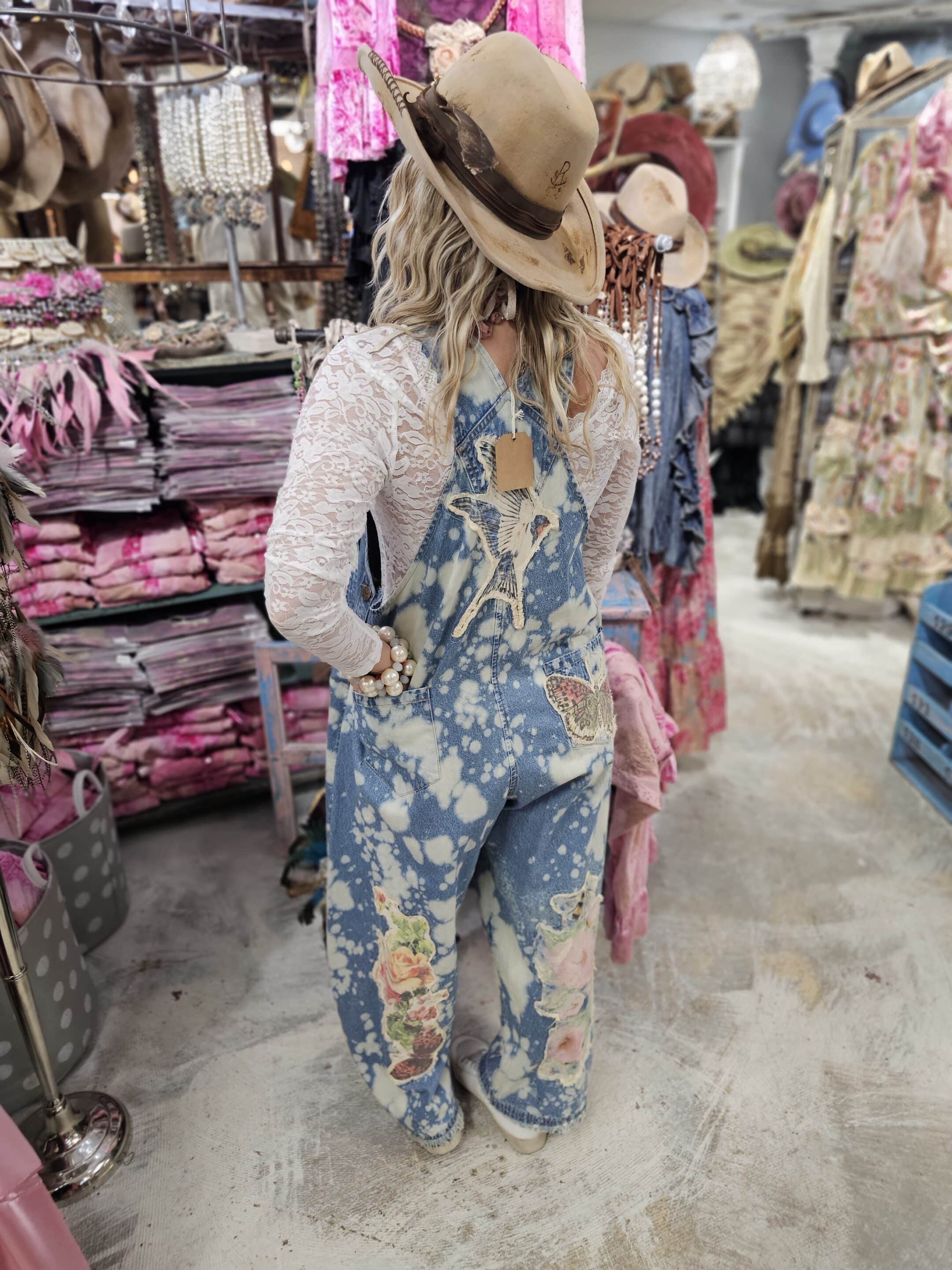 Vintage Butterfly Rose Overalls Bundle - Image 6