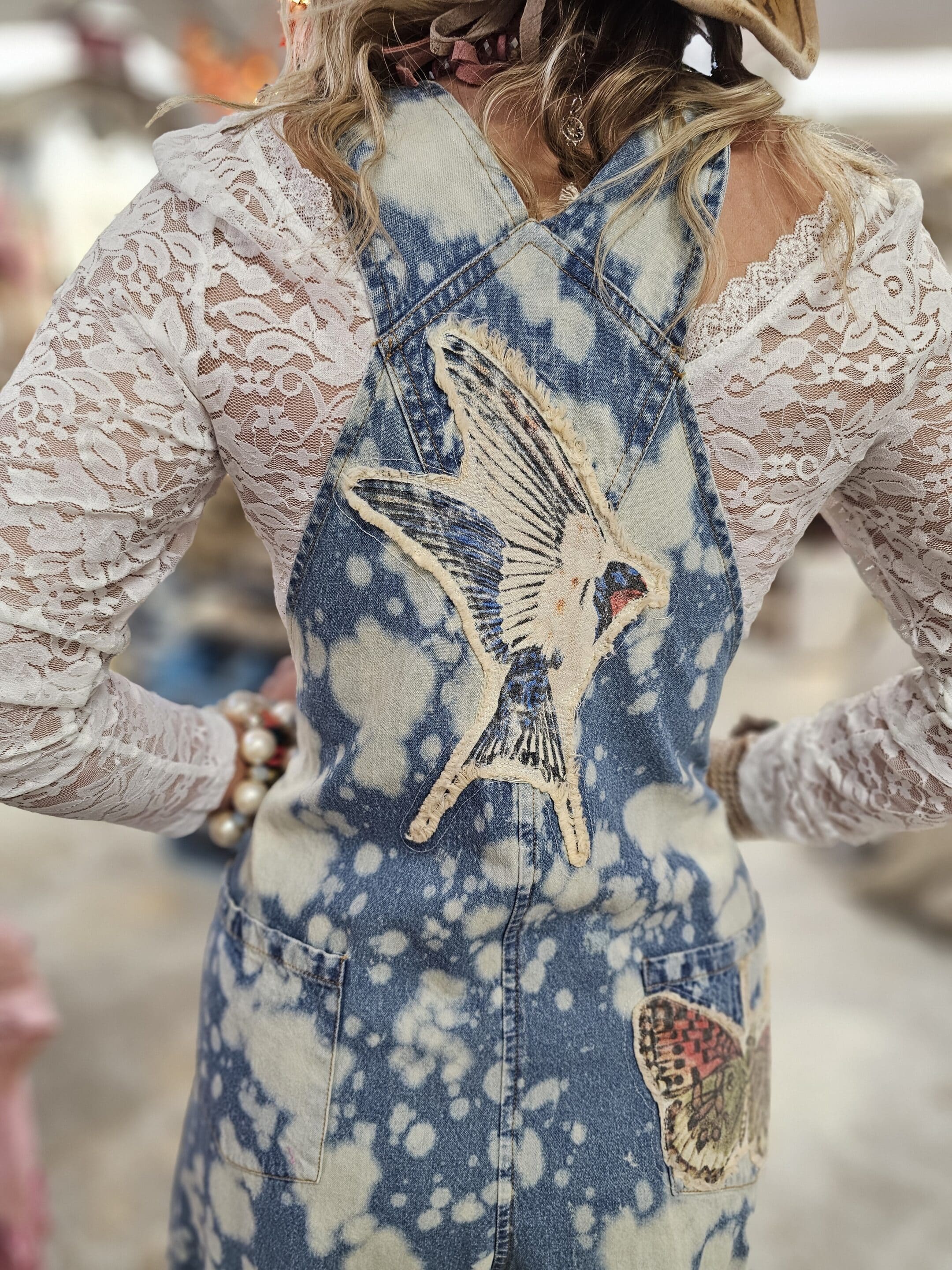 Vintage Butterfly Rose Overalls Bundle - Image 8