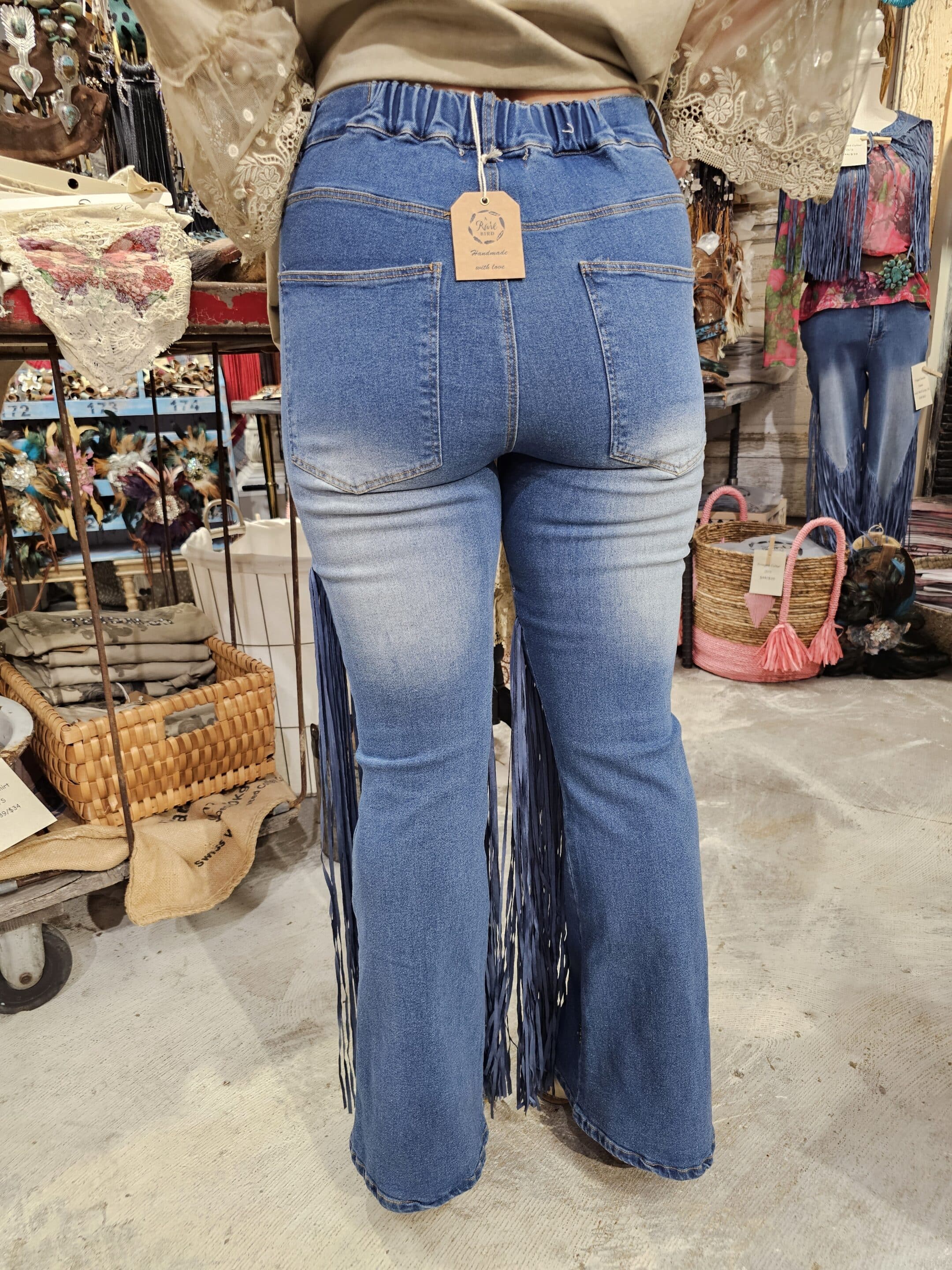 Fringe Snap Jeans - Image 6
