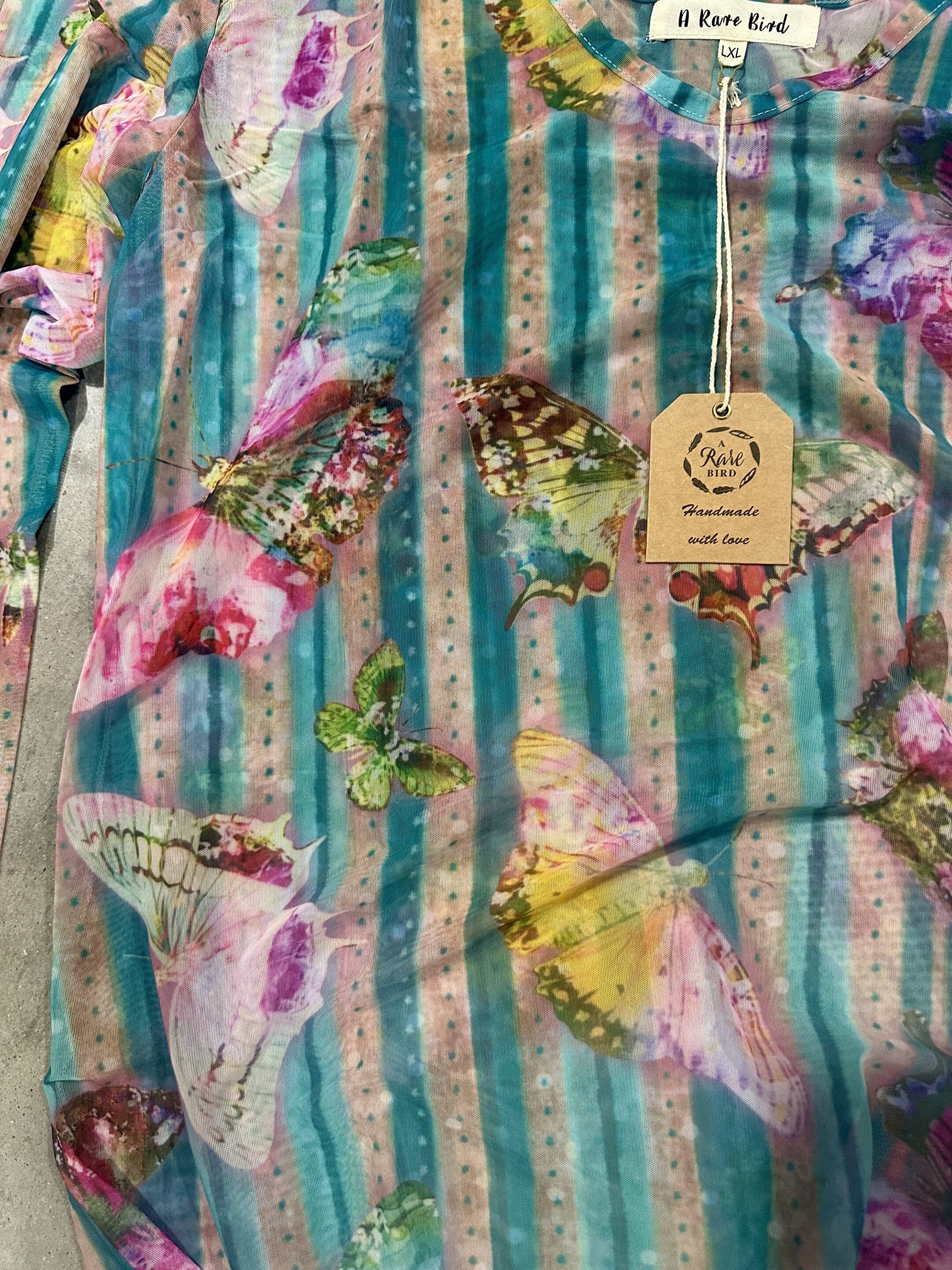 Striped Butterfly Mesh Top - Image 2